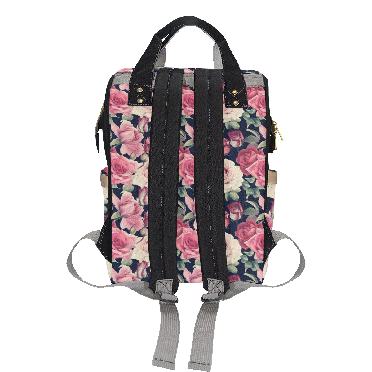 Rose Pattern Print Design RO05 Diaper Bag Backpack
