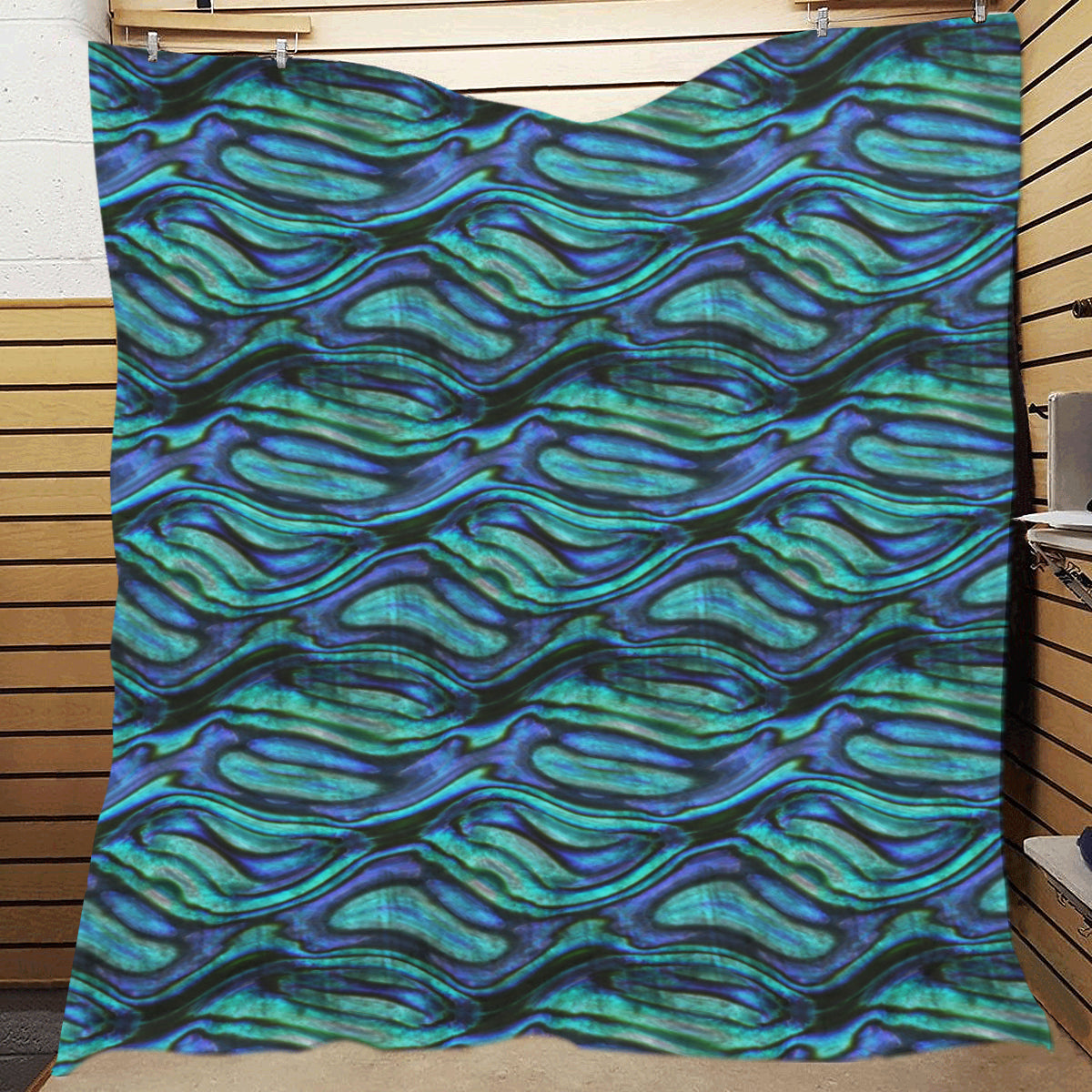 Abalone Pattern Print Design 02 Premium Quilt