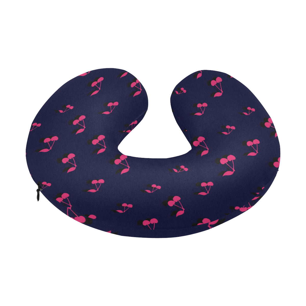 Cherry Pattern Print Design 02 U-Shaped Travel Neck Pillow