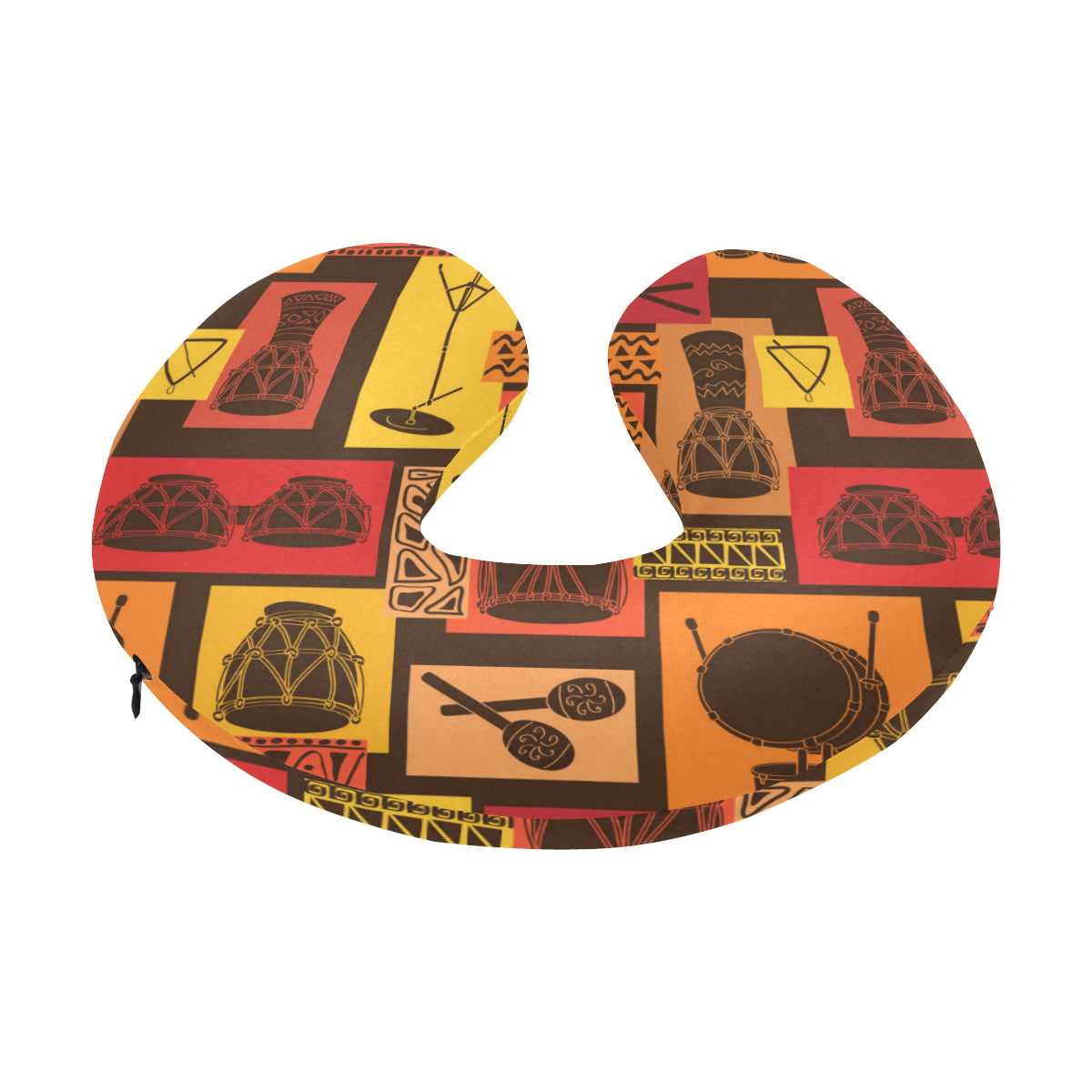 Percussion Pattern Print Design 02 U-Shaped Travel Neck Pillow