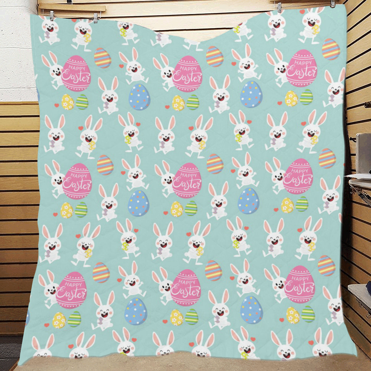 Easter Eggs Pattern Print Design RB014 Premium Quilt