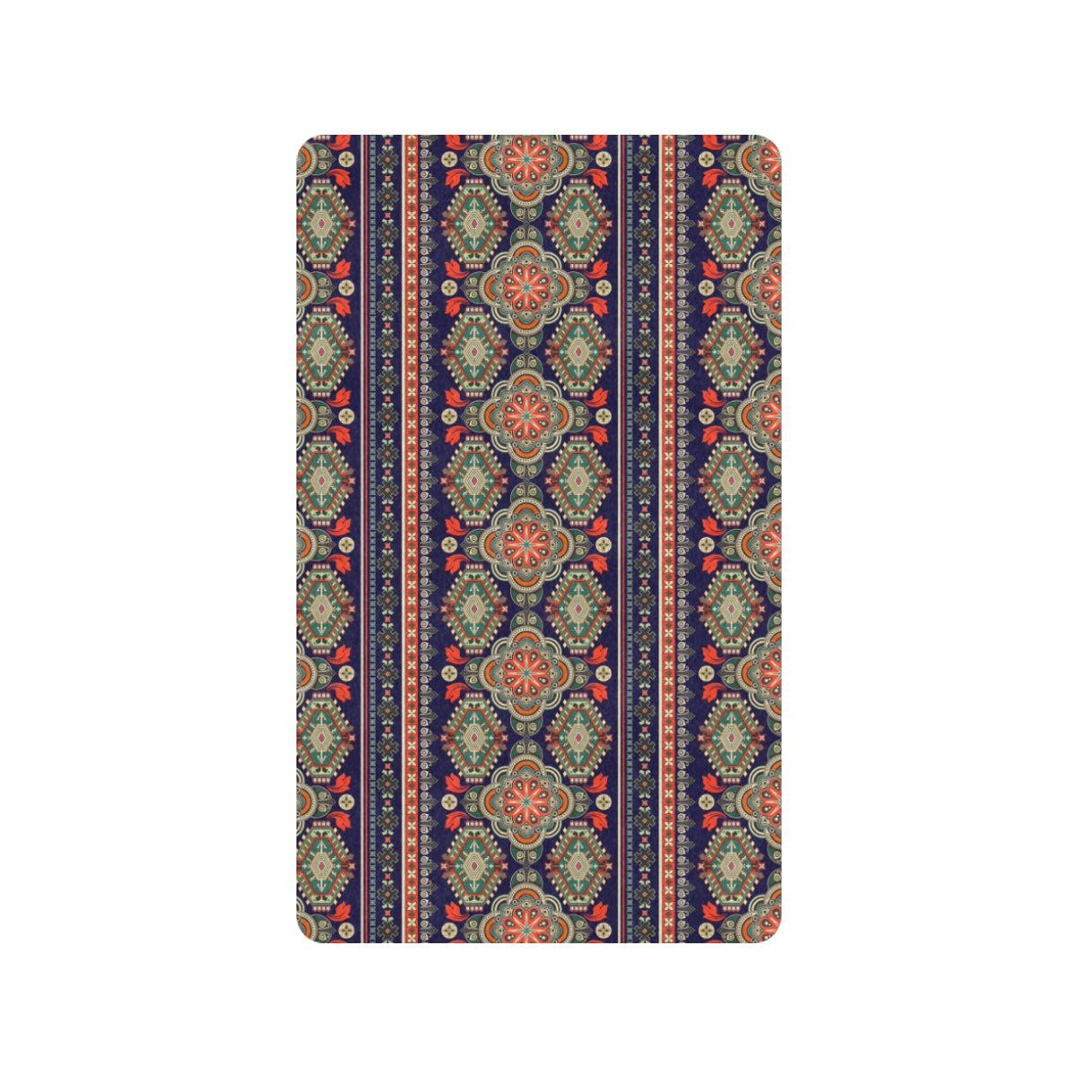 Ethnic Geometric Print Pattern Rubber Doormat