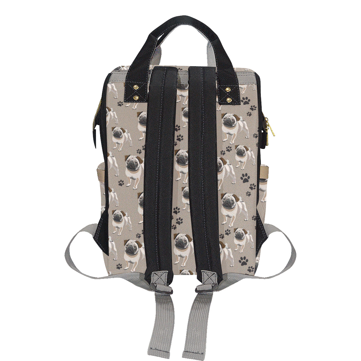 Pug Pattern Print Design A04 Diaper Bag Backpack