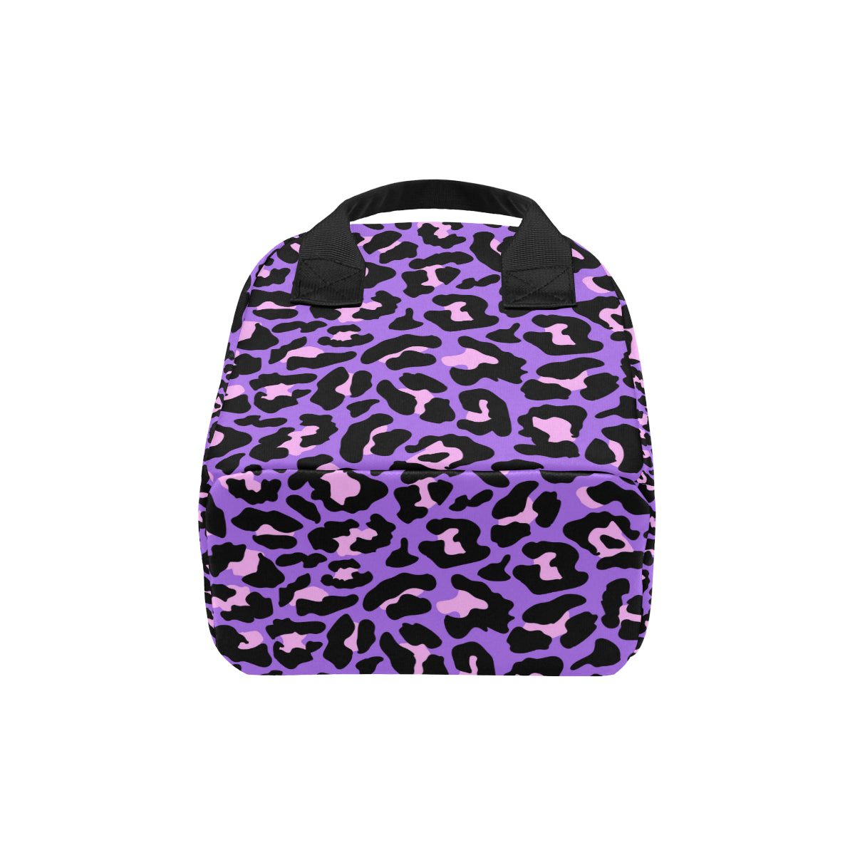 Cheetah Purple Neon Print Pattern Insulated Lunch Bag