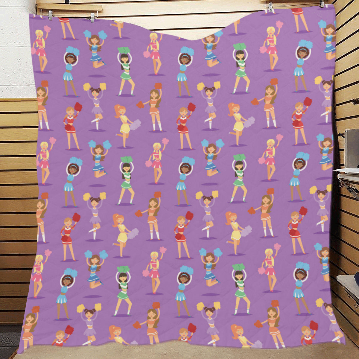 Cheerleader Pattern Print Design 02 Premium Quilt