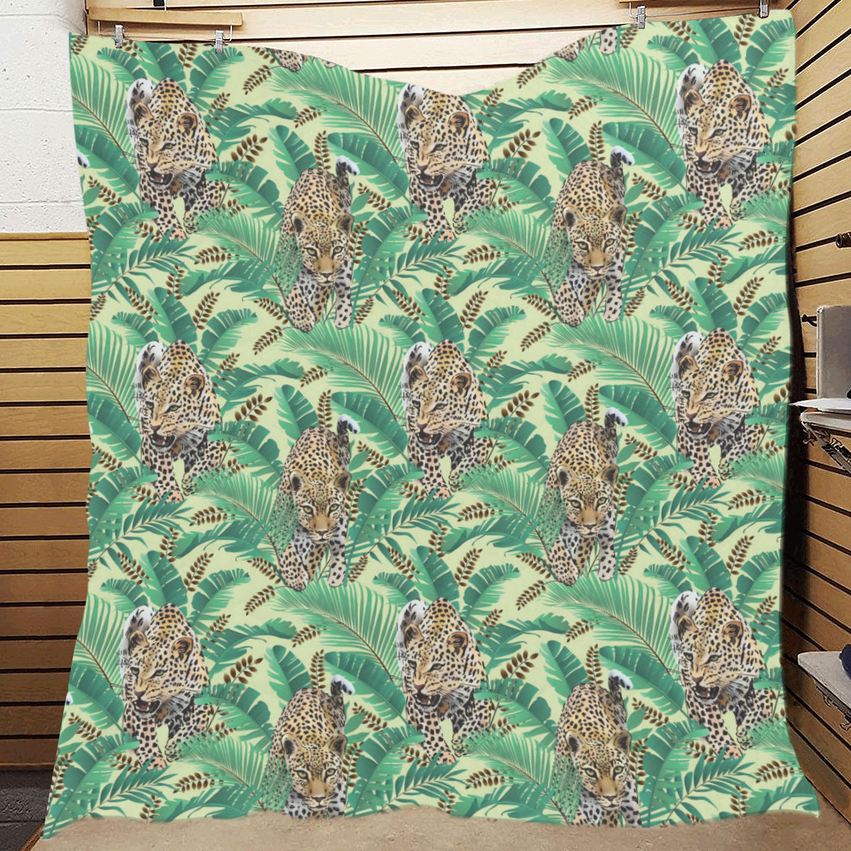 Leopard Pattern Print Design 03 Premium Quilt