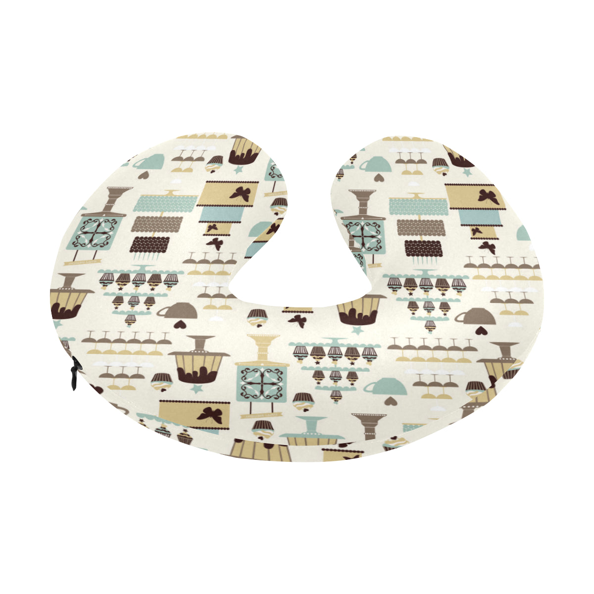 Cake Pattern Print Design 02 U-Shaped Travel Neck Pillow