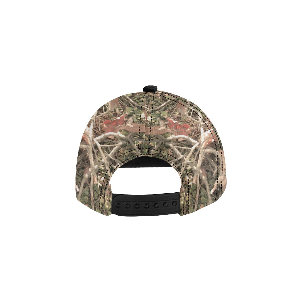 Camouflage Realistic Tree Authumn Print Snapback Cap