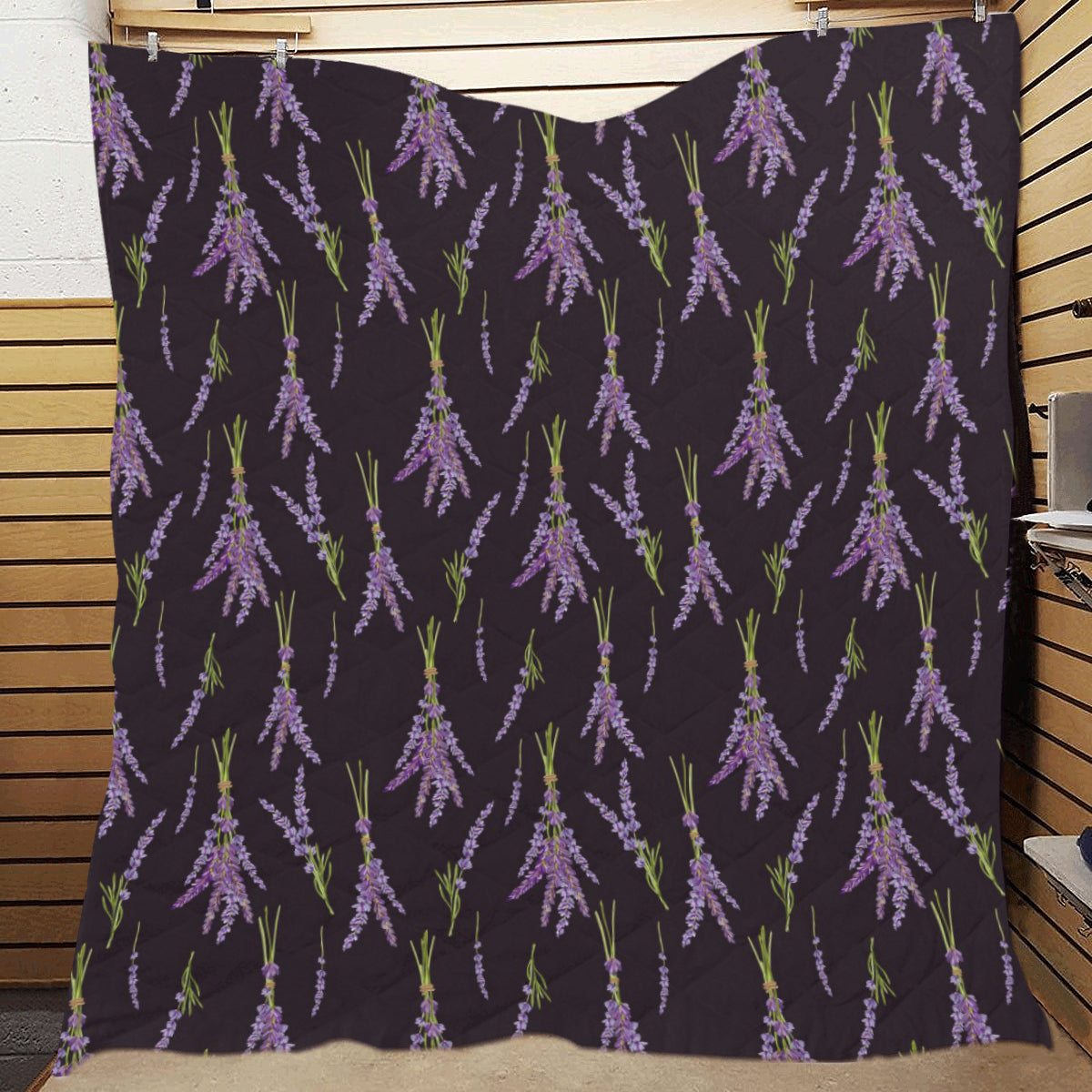 Lavender Pattern Print Design LV05 Premium Quilt