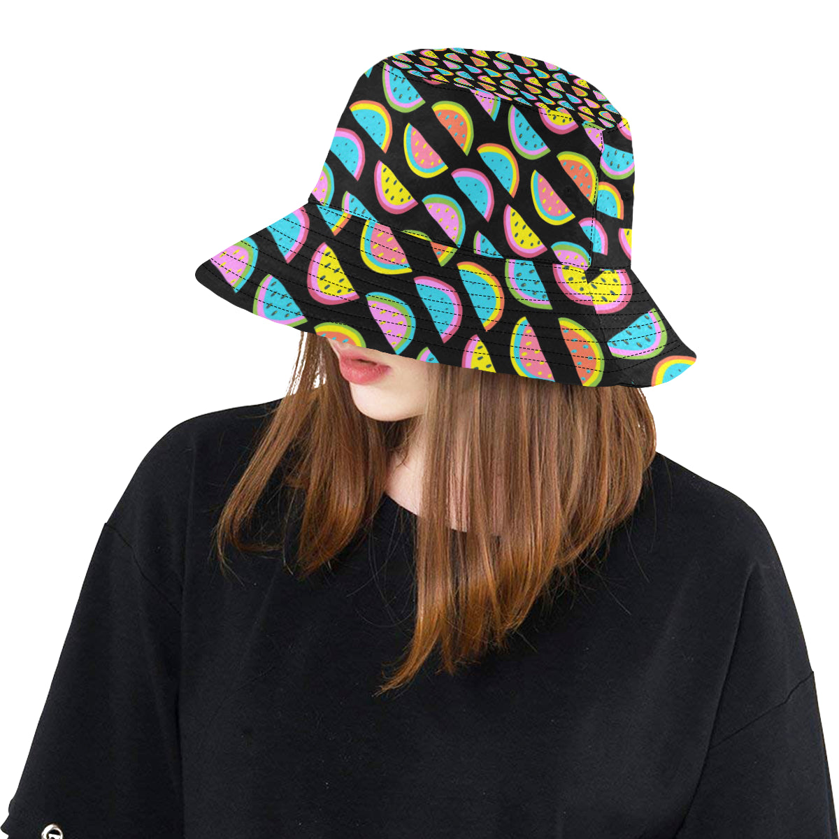 Watermelon Pattern Print Design WM08 Unisex Bucket Hat