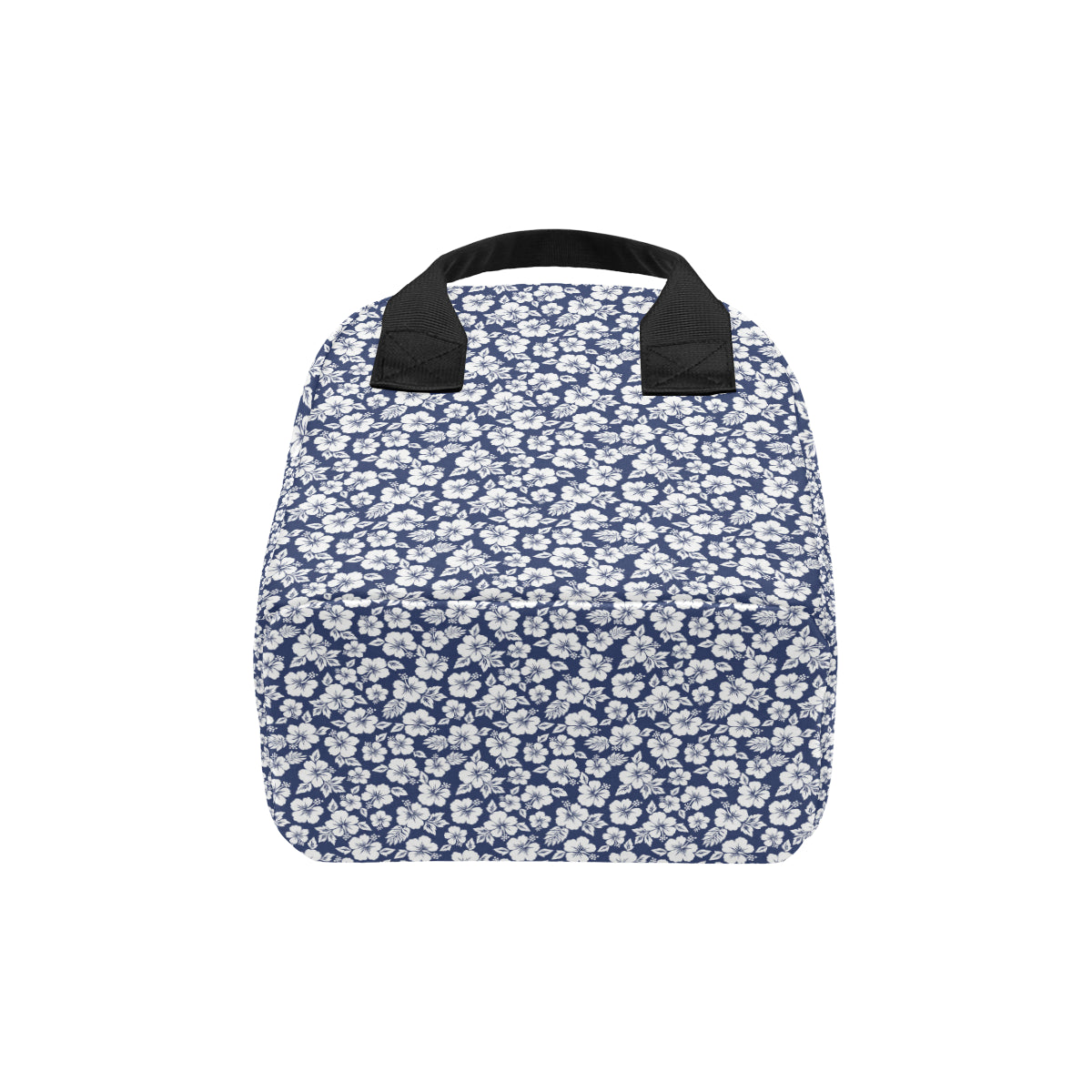 Hibiscus Blue Hawaiian Flower Style Insulated Lunch Bag