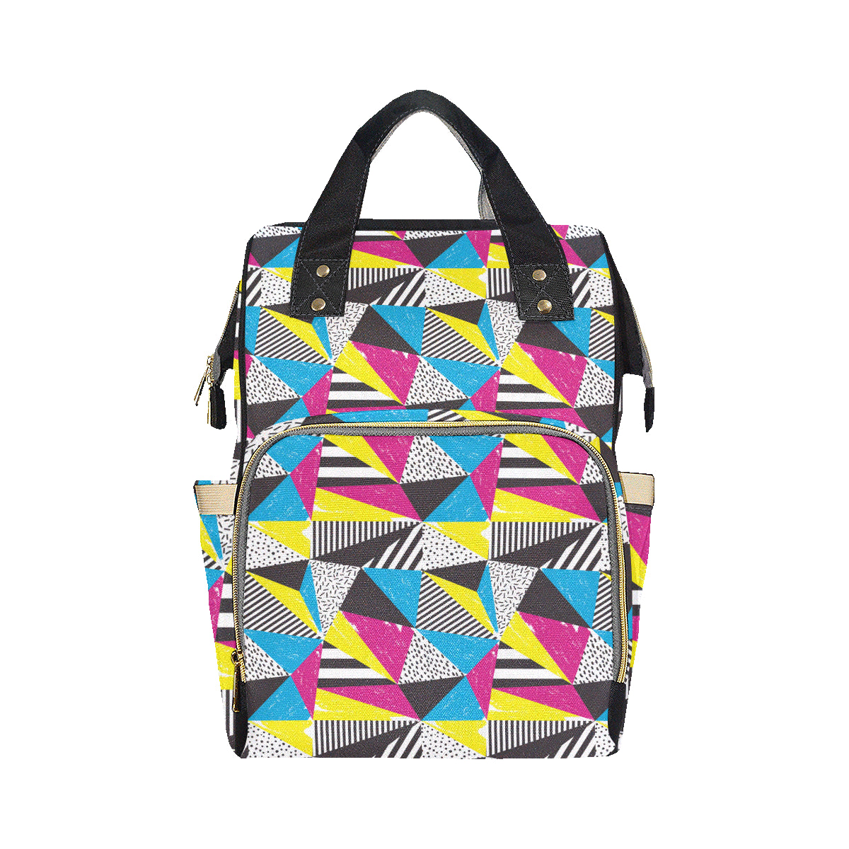 80s Pattern Print Design 2 Diaper Bag Backpack