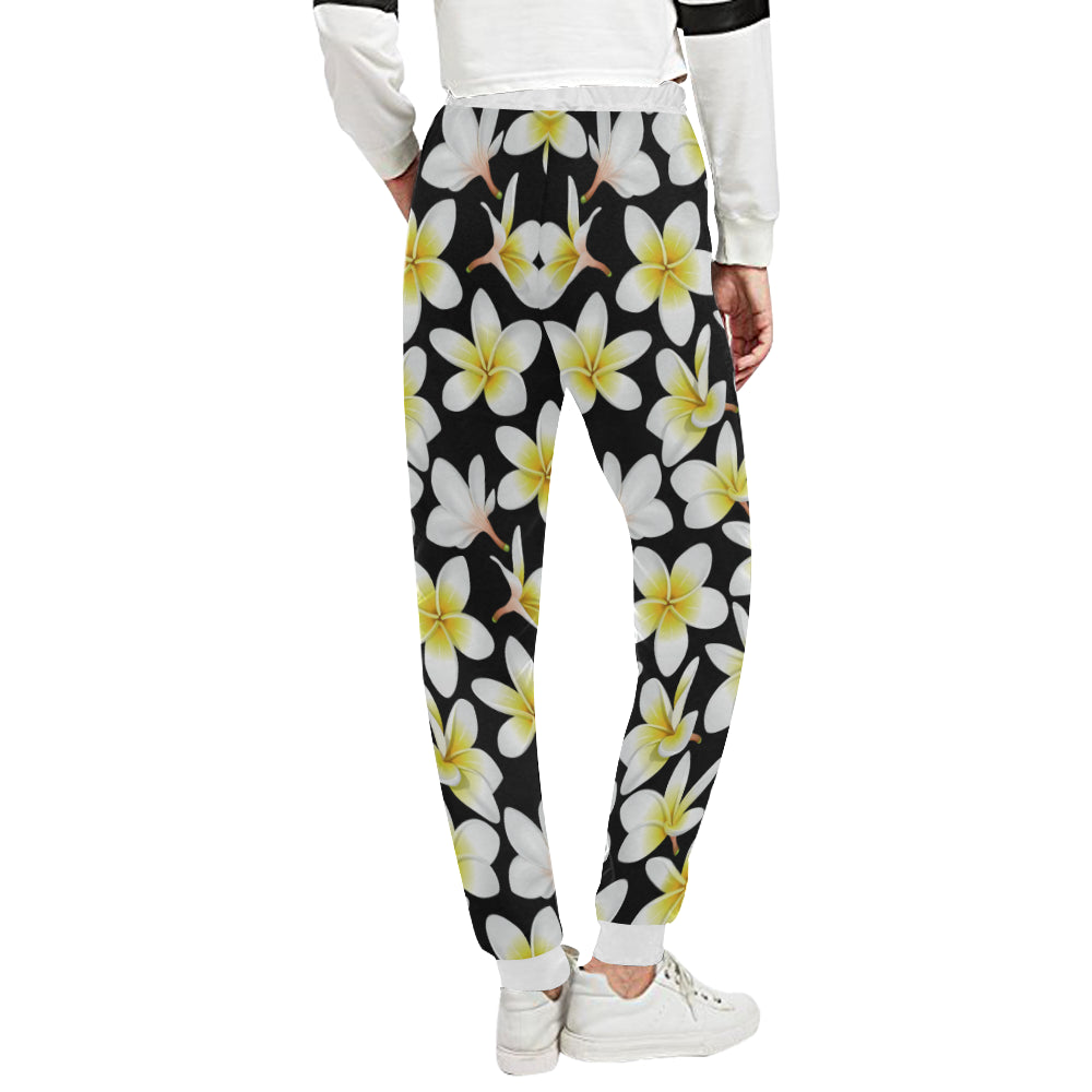Yellow Plumeria Hawaiian Flowers Unisex Sweatpants
