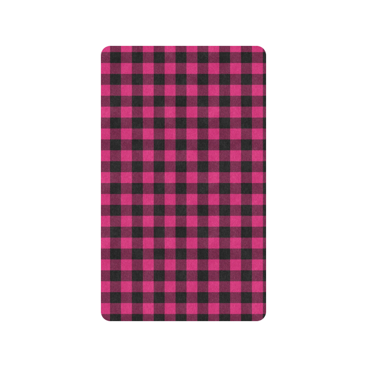 Pink Tartan Plaid Pattern Rubber Doormat