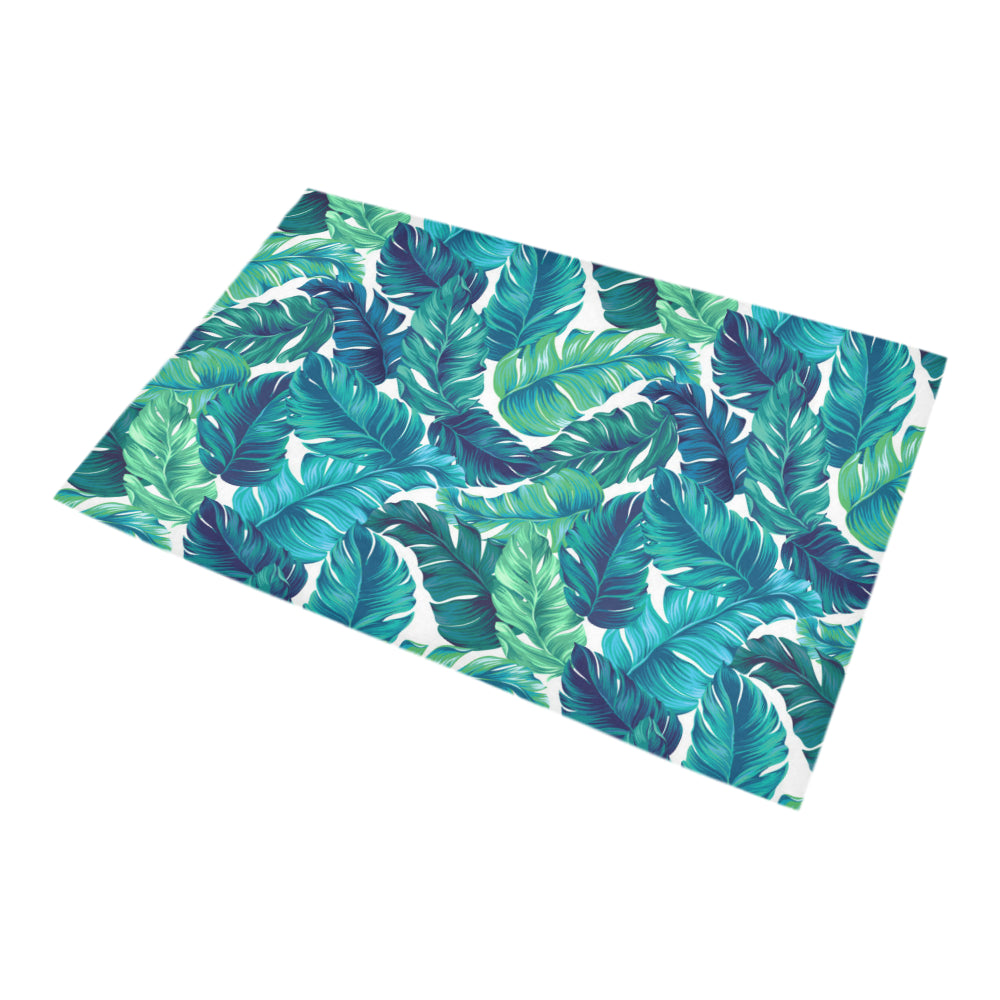 Brightness Tropical Palm Leaves Bath Mat
