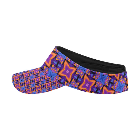 kaleidoscope Purple Orange Print Design Unisex Sun Visor