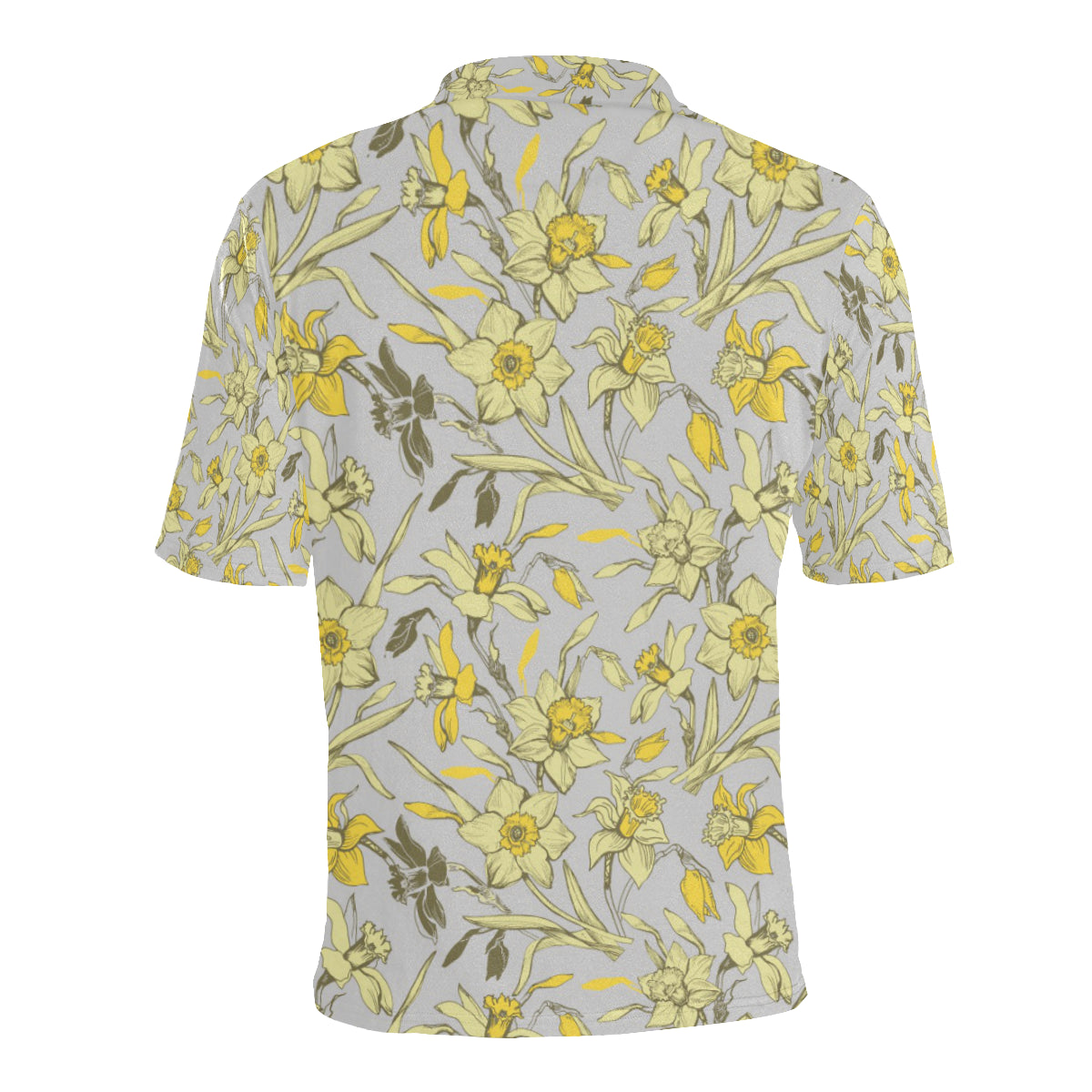Daffodils Pattern Print Design DF05 Men Polo Shirt