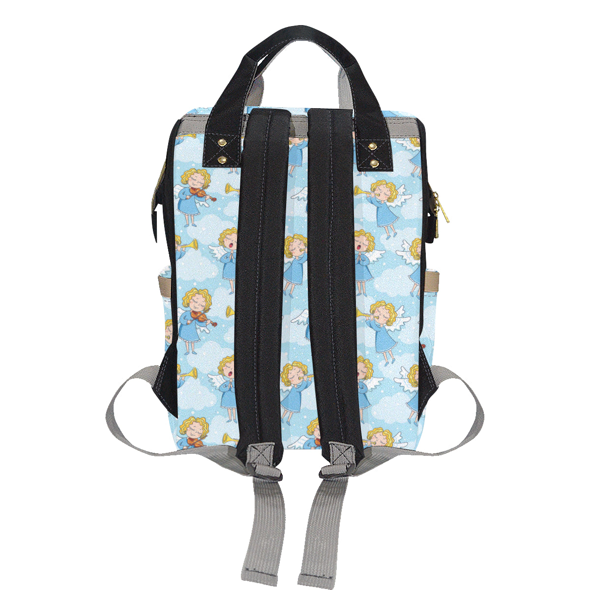 Angel Musician Pattern Print Design 09 Diaper Bag Backpack