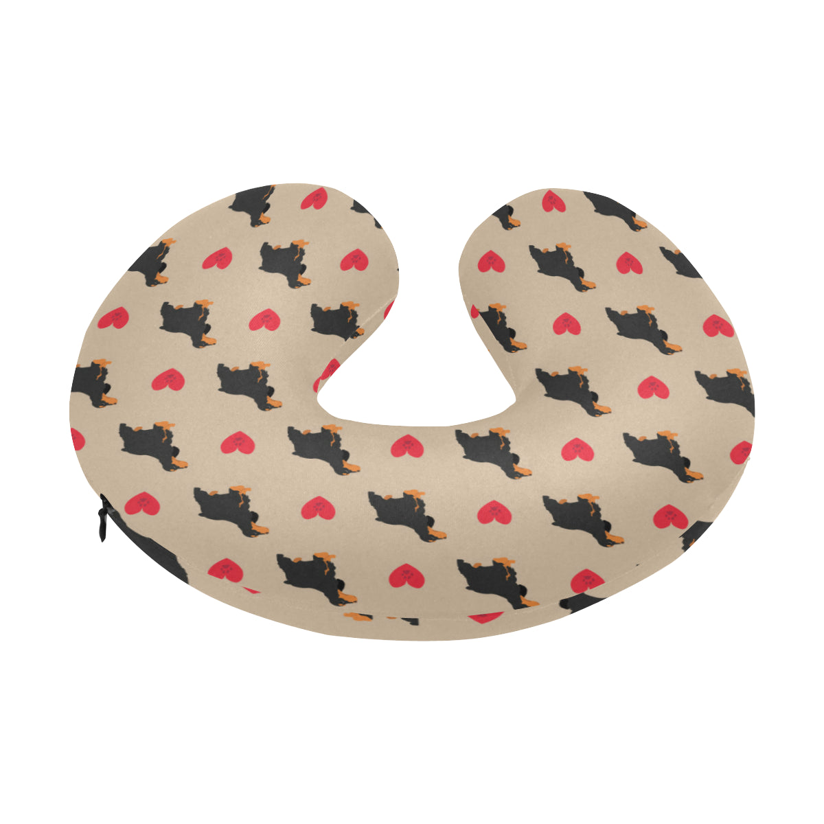 Cocker Pattern Print Design 02 U-Shaped Travel Neck Pillow
