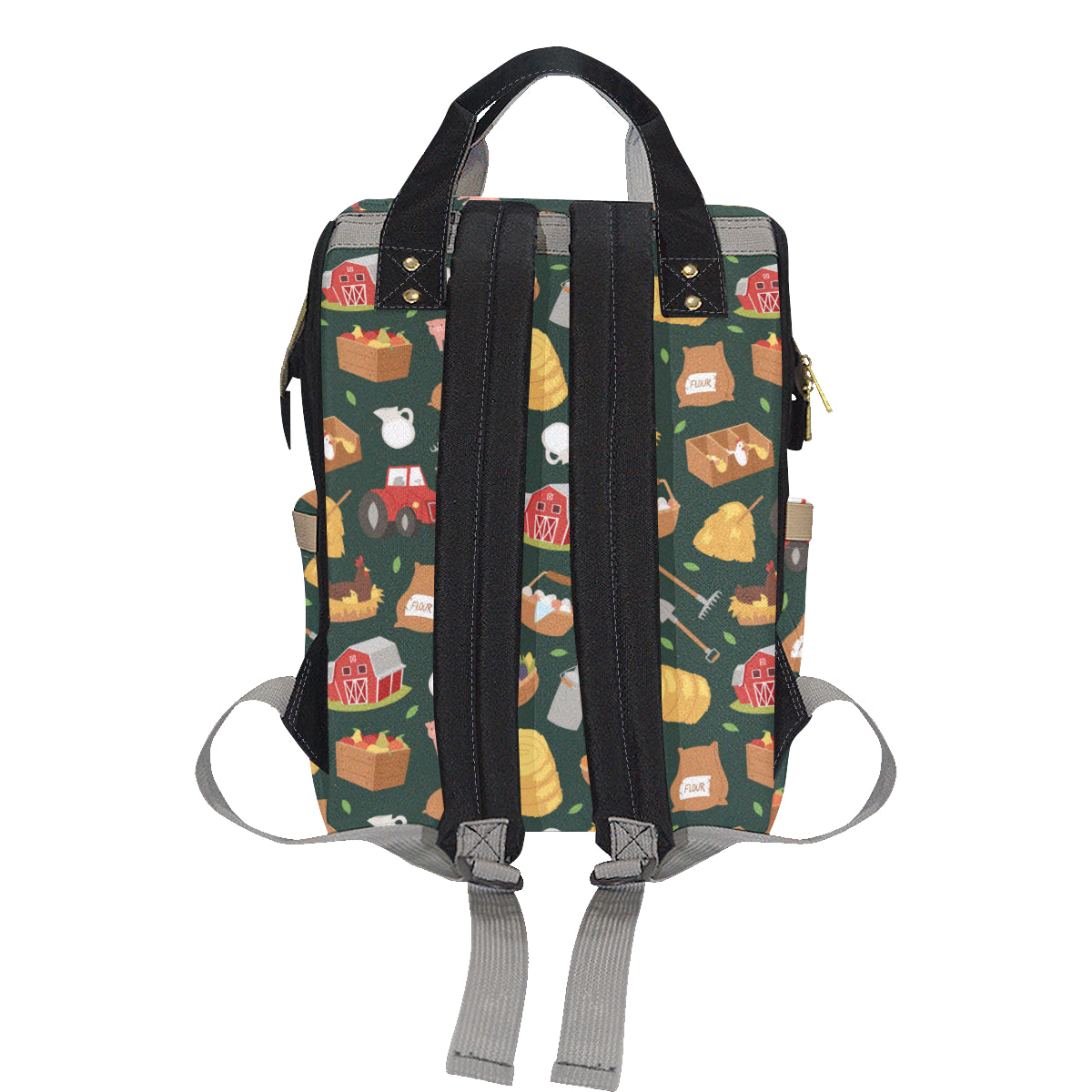 Agricultural Farm Print Design 02 Diaper Bag Backpack