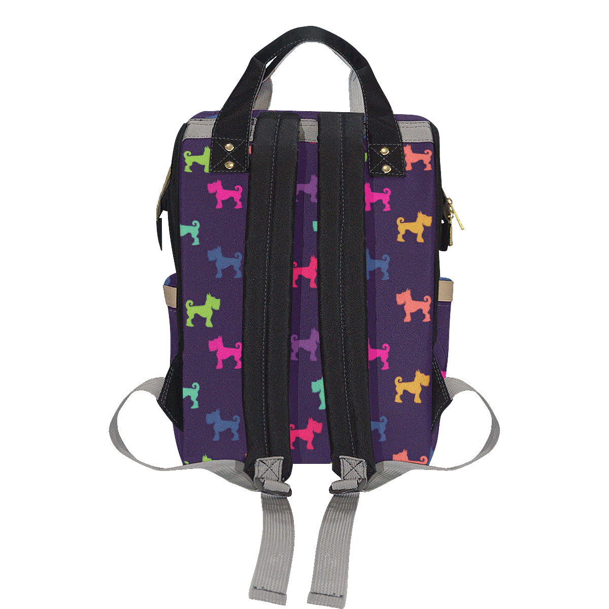 Schnauzers Pattern Print Design A05 Diaper Bag Backpack