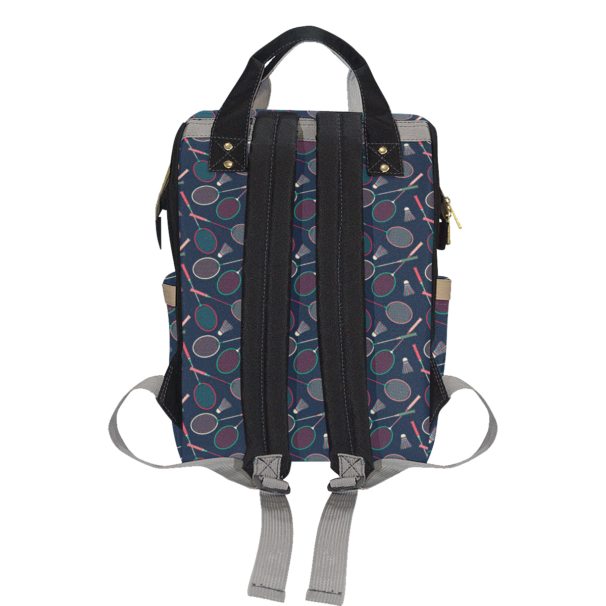 Badminton Pattern Print Design 03 Diaper Bag Backpack