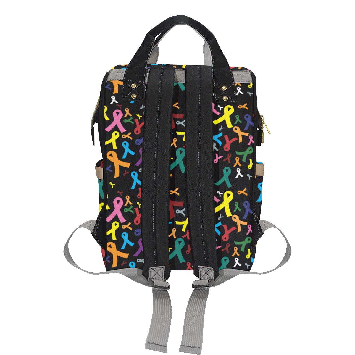 Cancer Awareness Pattern Print Design 03 Diaper Bag Backpack