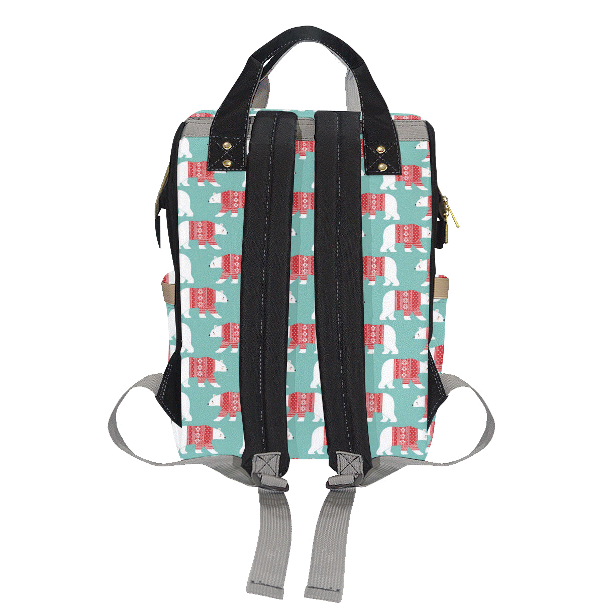 Polar Bear Pattern Print Design A04 Diaper Bag Backpack