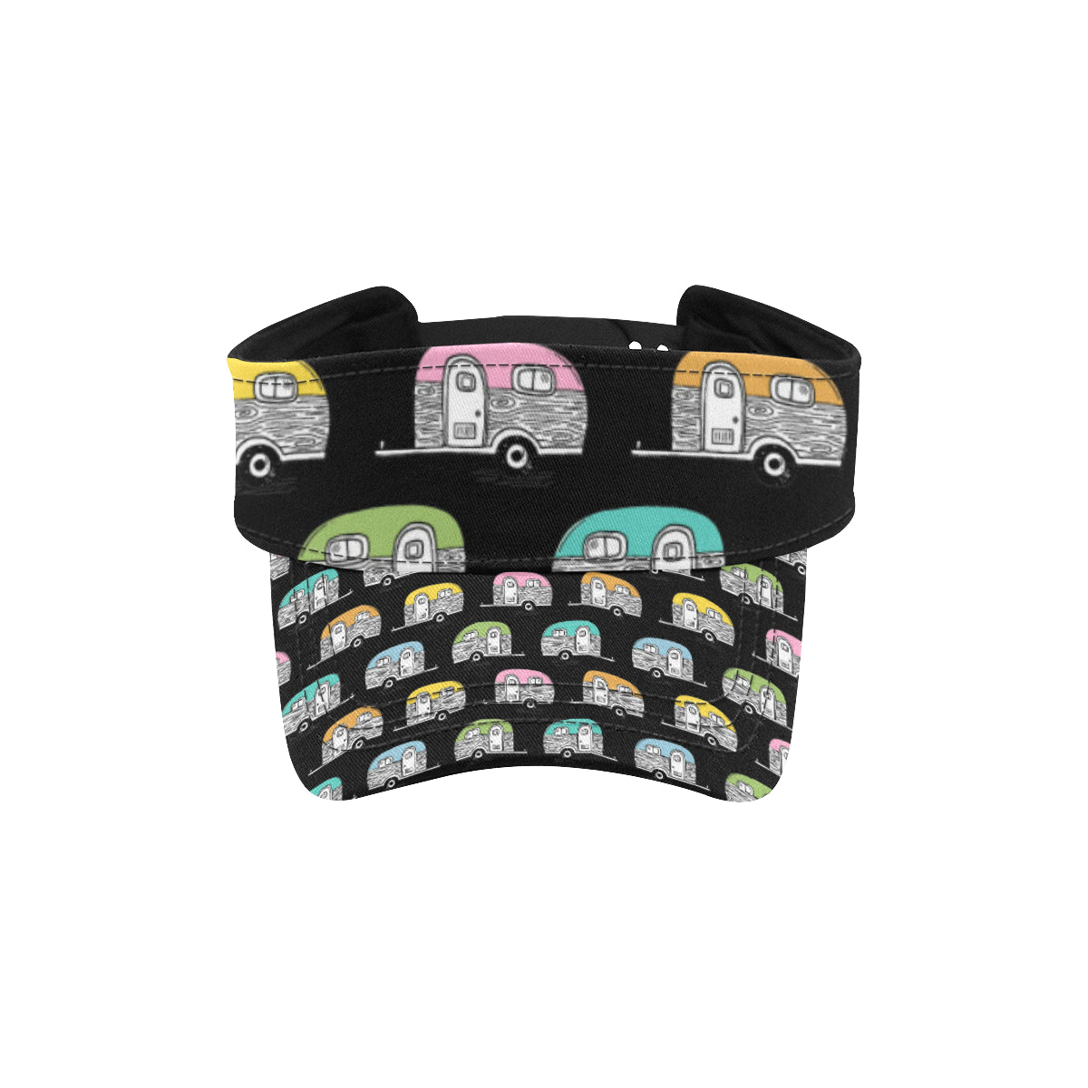 Camper Pattern Camping Themed No 2 Print Unisex Sun Visor
