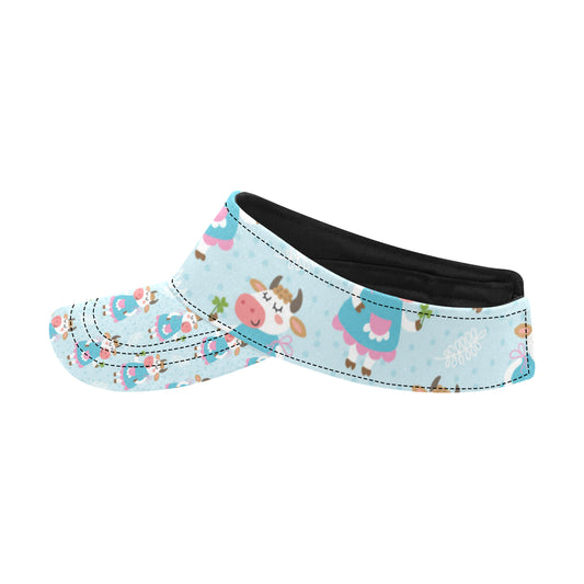 Cattle Happy Pattern Print Design 03 Unisex Sun Visor