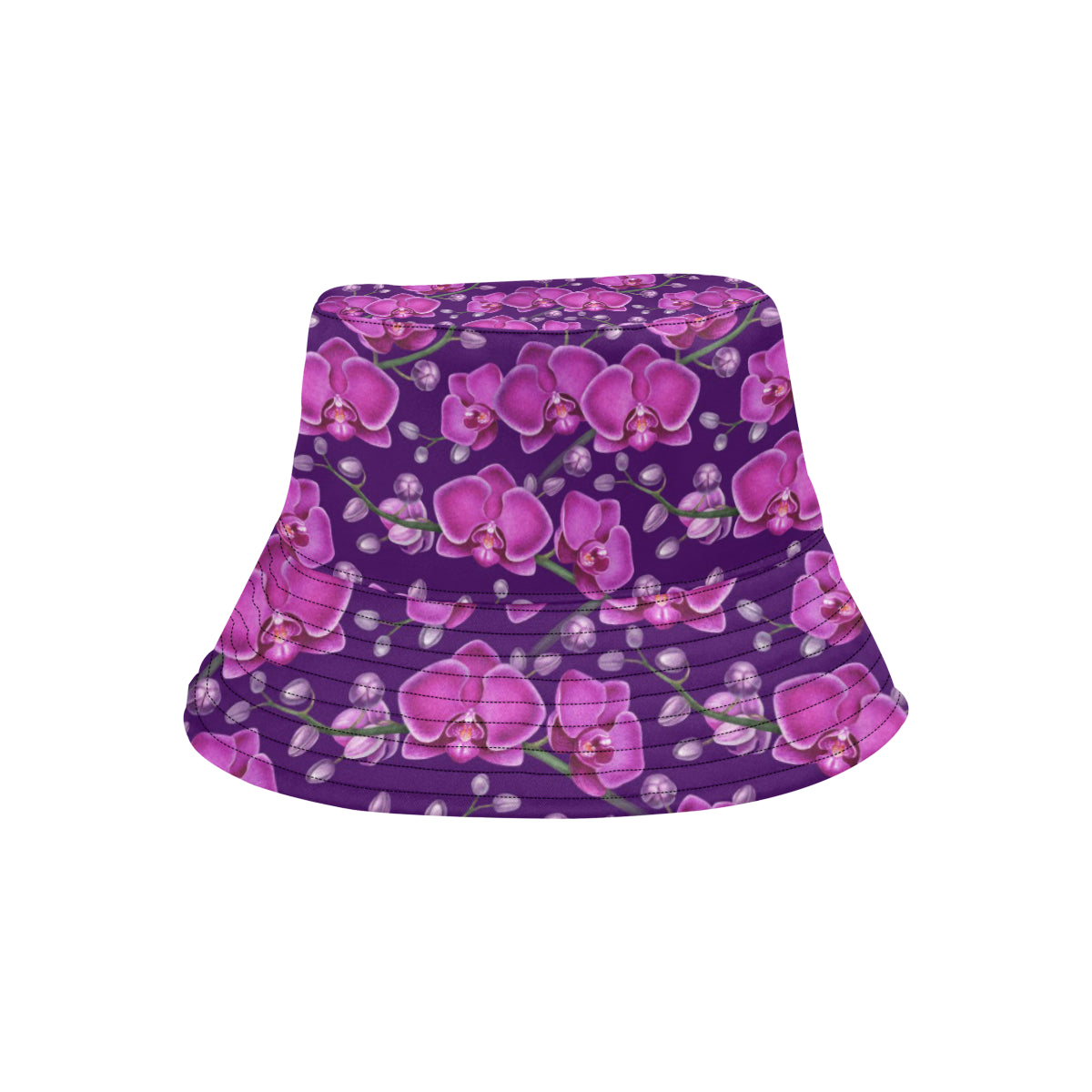 Orchid Purple Pattern Print Design OR02 Unisex Bucket Hat