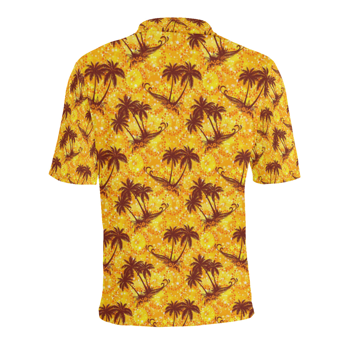 Palm Tree Pattern Print Design PT012 Men Polo Shirt