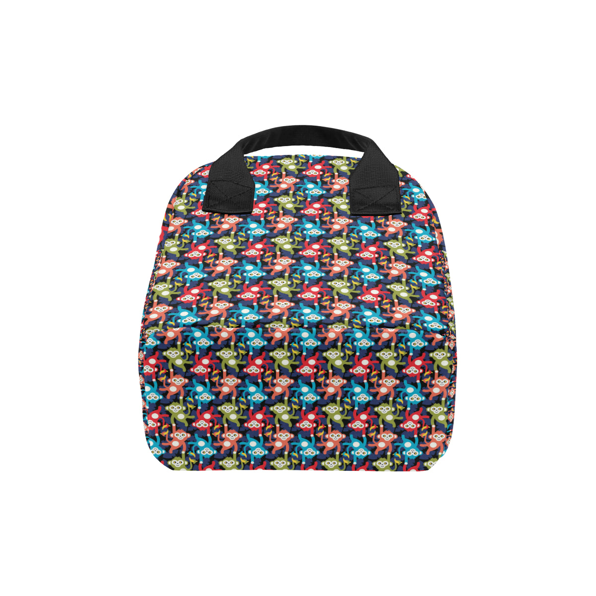 Monkey Colorful Design Themed Print Insulated Lunch Bag