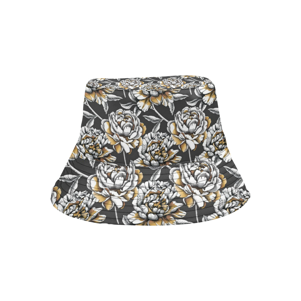 Peony Pattern Print Design PE06 Unisex Bucket Hat