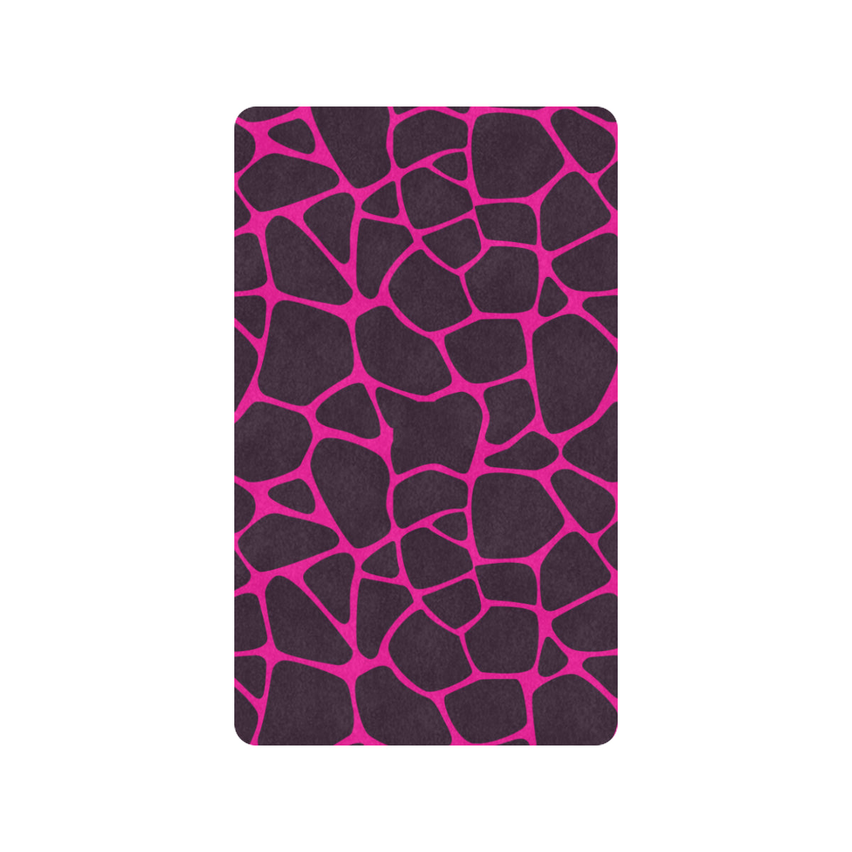 Giraffe Pink Background Texture Print Rubber Doormat
