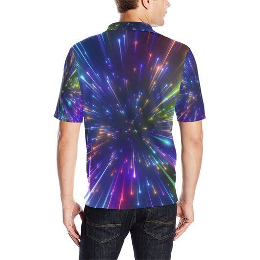 Celestial Rainbow Speed Light Men Polo Shirt