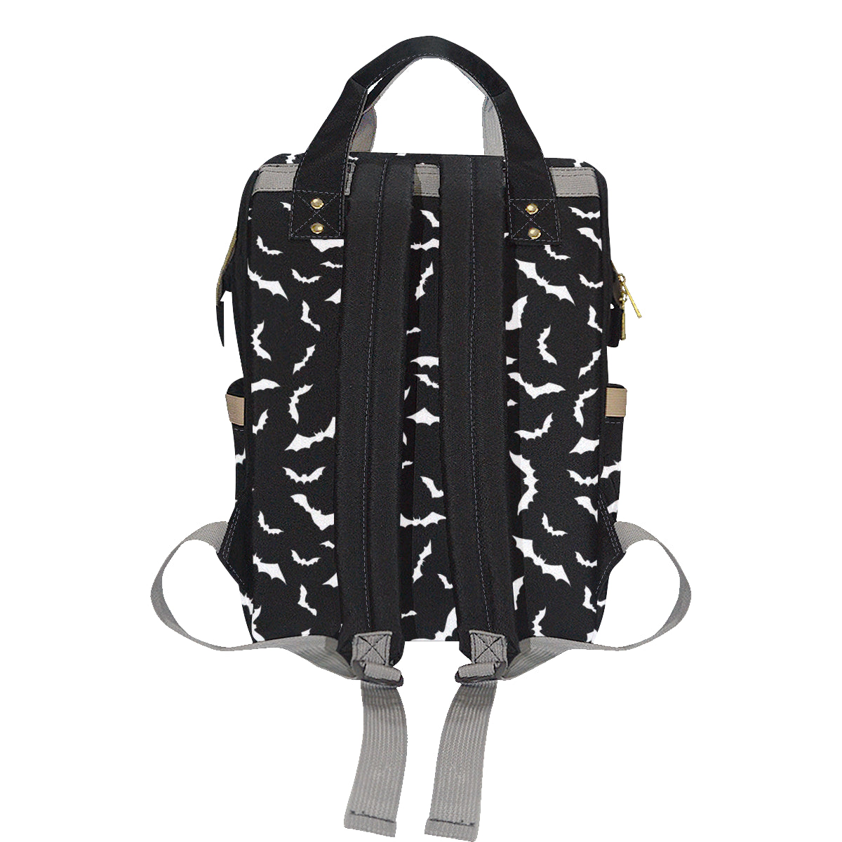 Bat Pattern Print Design 05 Diaper Bag Backpack