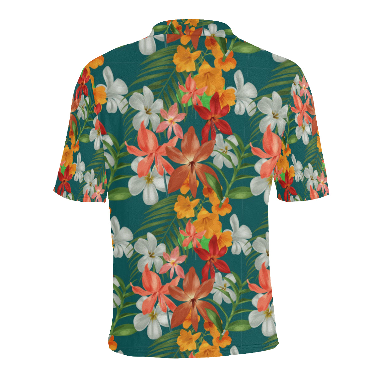 Amaryllis Pattern Print Design AL06 Men Polo Shirt