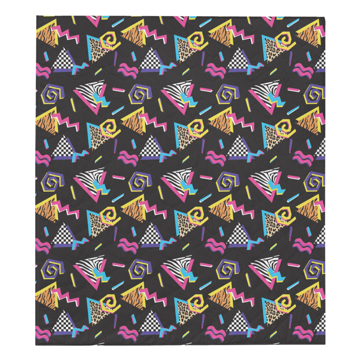 80s Pattern Print Design 3 Premium Quilt