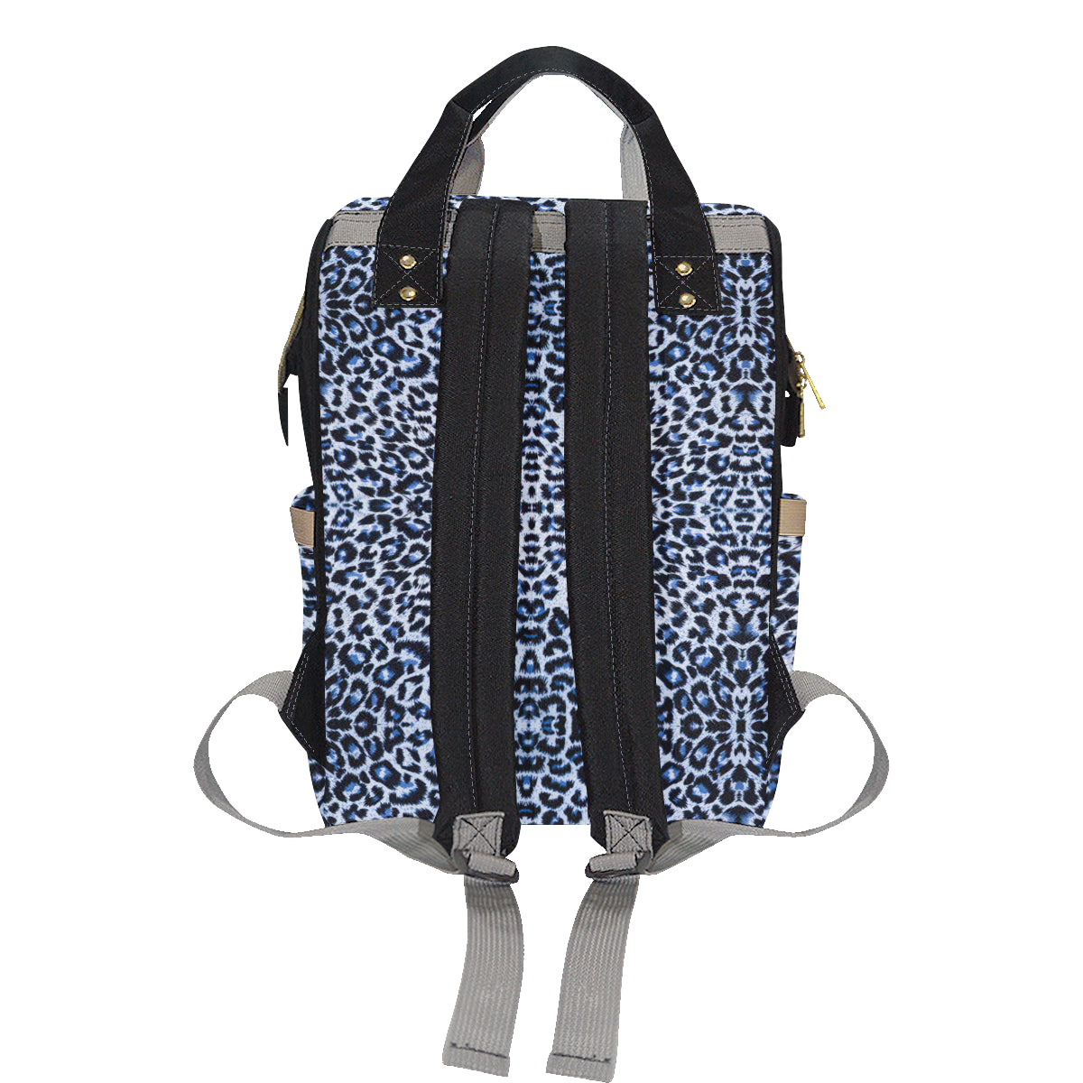 Leopard Blue Skin Print Diaper Bag Backpack