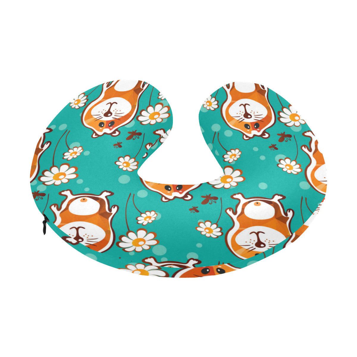 Hamster Pattern Print Design 01 U-Shaped Travel Neck Pillow