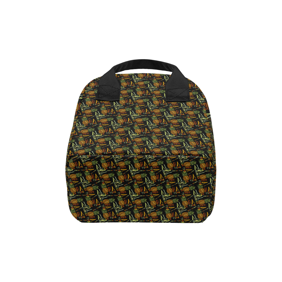 Aloha Hawaii Time Design Themed Print Insulated Lunch Bag
