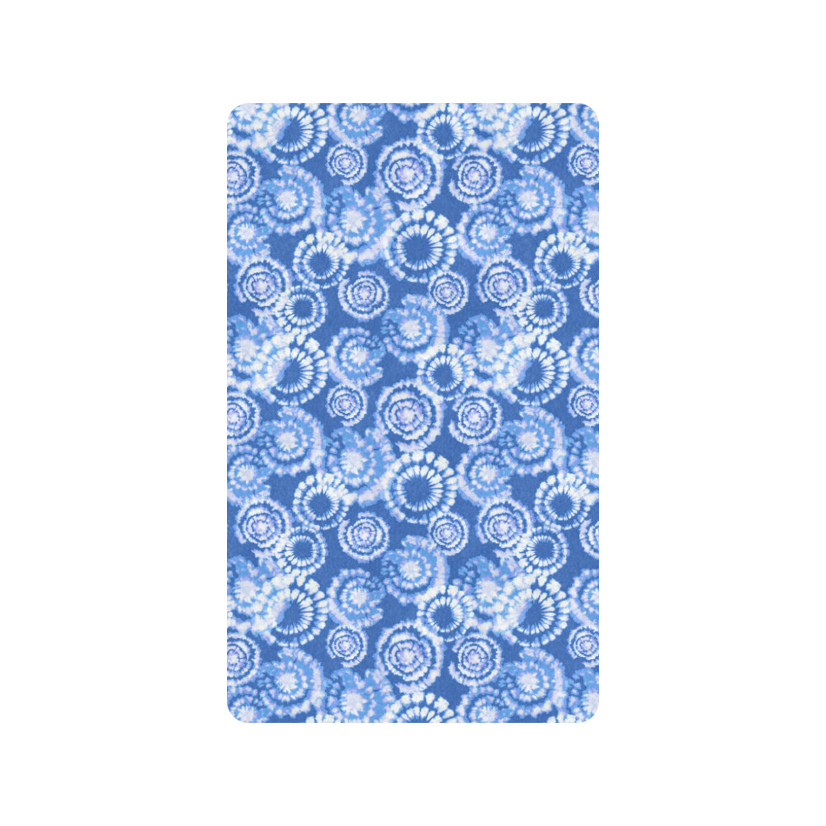 Tie Dye Blue Design Print Rubber Doormat