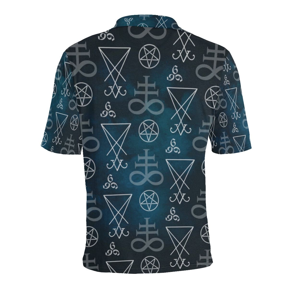 Pentagram Pattern Print Design A03 Men Polo Shirt