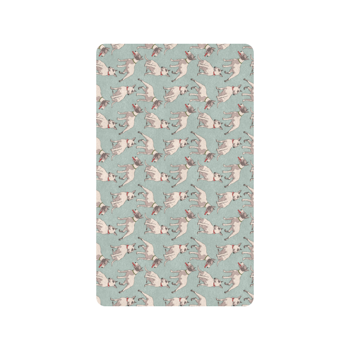 Bull Terrier Cute Print Pattern Rubber Doormat