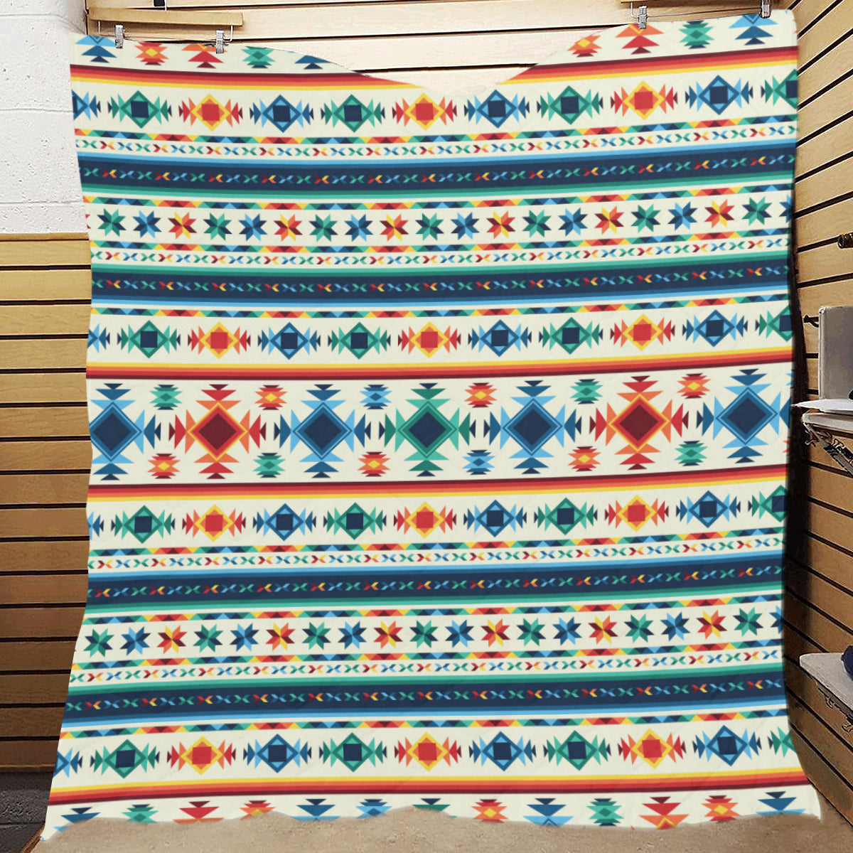 Aztec Pattern Print Design 02 Premium Quilt