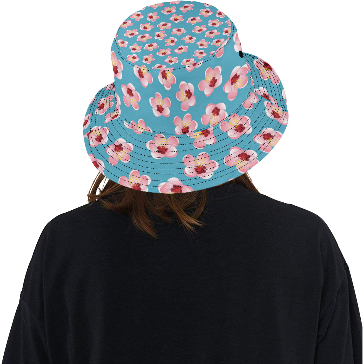 Cherry Blossom Pattern Print Design CB09 Unisex Bucket Hat