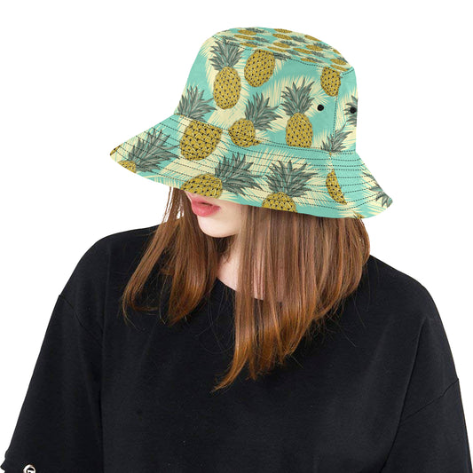 Pineapple Pattern Print Design PP03 Unisex Bucket Hat