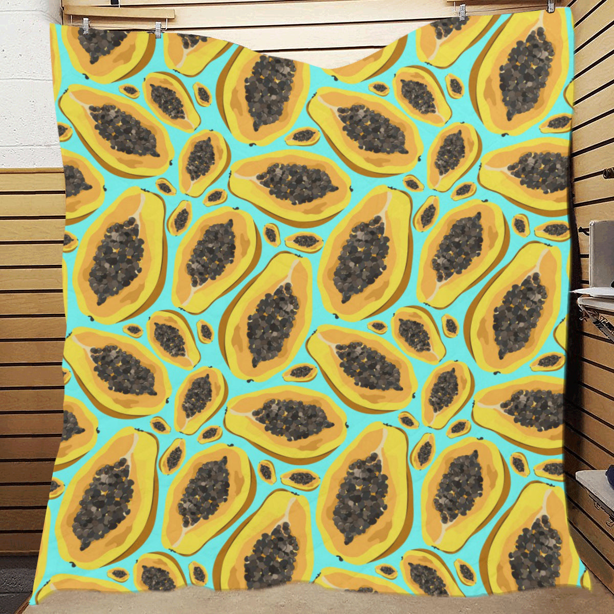 Papaya Pattern Print Design PP03 Premium Quilt