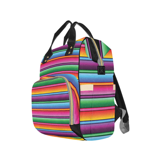 Mexican Blanket Colorful Print Pattern Diaper Bag Backpack